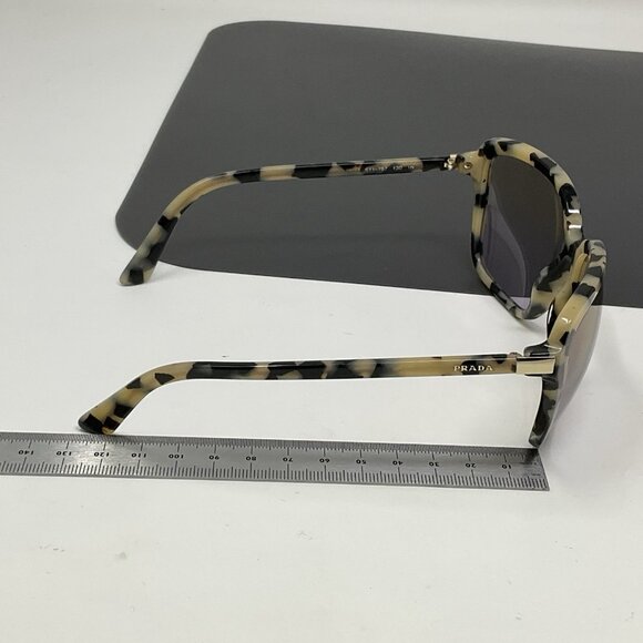 Prada SPR10V-F 511-757 Ivory Havana Square Sunglasses Scratched Lenses